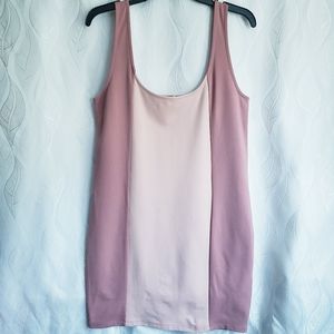 NWT Colorblock Scoop Neck Tank Bodycon Mini Dress
